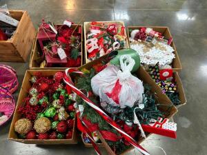 PALLET AND CONTENTS - ASSORTED CHRISTMAS DECORATIONS