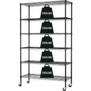 DESCRIPTION: (1) HEAVY DUTY RACK BRAND/MODEL: HCY #WS-776-BLACK INFORMATION: BLACK SIZE: 48" X 24" X 72" RETAIL$: $230.00 EA QTY: 1