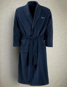 Super Plush Fleece Robe - Navy Blue - One Size Fits Most