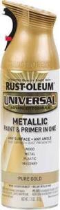 DESCRIPTION: (6) PAINT AND PRIMER ALL IN ONE BRAND/MODEL: RUST-OLEUM #249130 INFORMATION: PURE GOLD SIZE: 11 OZ RETAIL$: $11.48 EA QTY: 6