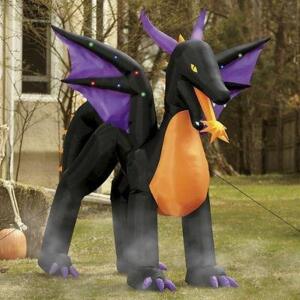 Lighted Mythical Inflatable Dragon