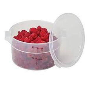 DESCRIPTION: (1) SET OF (4) FOOD STORAGE CONTAINERS WITH LIDS BRAND/MODEL: CAMBRO #1662722 SIZE: 2 QT RETAIL$: $20.00 EA QTY: 1