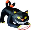 5 FT Halloween Inflatables Outdoor Black Cat with Fangs