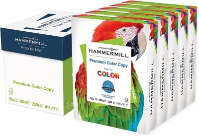 Hammermill Printer Paper, Premium Color 28 lb Copy Paper, 8.5 x 11 - 5 Ream