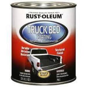 DESCRIPTION: (2) TRUCK BED COATINGBRAND/MODEL: RUST-OLEUM #4YLD1INFORMATION: BLACKRETAIL$: $18.45 EAQTY: 2