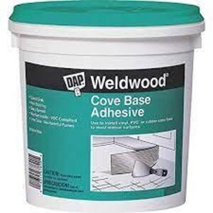 DESCRIPTION: (1) CONSTRUCTION ADHESIVE BRAND/MODEL: TITEBOND COVE BASE PLUS #13A975 SIZE: 28 FL OZ RETAIL$: $40.39 EA QTY: 1