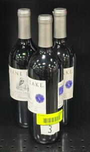 (3) BOTTLES OF 2018 CRANE LANE PETITE SIRAH