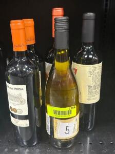 (5) BOTTLES OF ASSORTED WINE