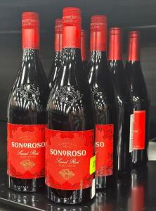 (8) BOTTLES OF SONOROSO SWEET RED