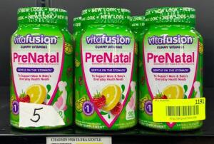 (5) BOTTLES OF PRENATAL VITAMINS