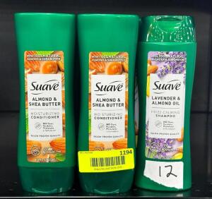 (12) BOTTLES OF ASSORTED SHAMPOO/CONDITIONER