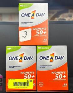 (3) BOXES OF ONE A DAY WOMENS 50+