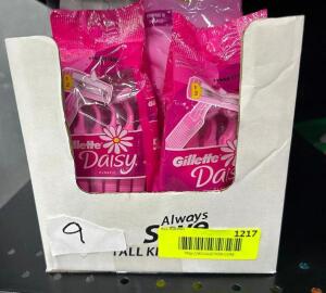 (9) PACKS OF DAISY CLASSIC DISPOSABLE RAZORS