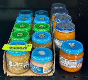 (15) JARS OF ASSORTED BABY FOOD