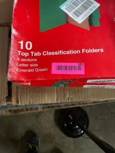 9 top tab classification folder