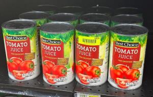 (12) CANS OF TOMATO JUICE