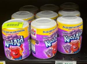 DESCRIPTION: (9) CONTAINERS OF GRAPE KOOL-AID QTY: 9