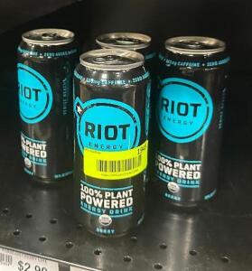 DESCRIPTION: (4) PLANT BASED ENERGY DRINKS BRAND/MODEL: RIOT ENERGY QTY: 4