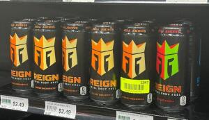 DESCRIPTION: (18) ASSORTED ENERGY DRINKS BRAND/MODEL: REIGN QTY: 18