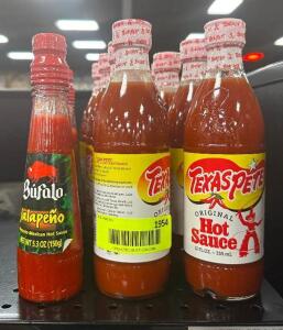 DESCRIPTION: (13) BOTTLES OF ASSORTED HOT SAUCE QTY: 13