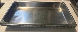 (6) FULL SIZE STAINLESS INSERTS