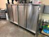 9' X 24" FOUR DOOR ALL STAINLESS SLIDING DOOR CABINET