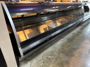 HUSSMANN 148" REFRIGERATED DELI CASE W/ CURVED GLASS FRONT