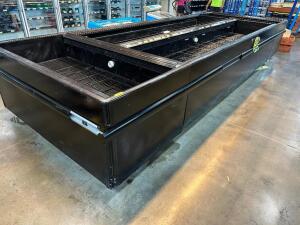 18' X 80" THREE SECTION COFFIN FREEZER GROUP.