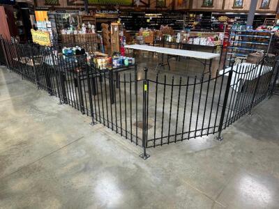 (12) SECTION OF 48" METAL STAND ALONE FENCING / PARTITION