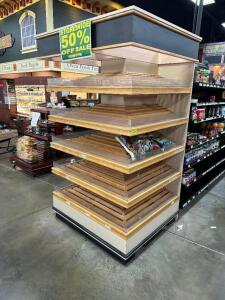 48" X 48" MULTI TIER BREAD RACK END CAP DISPLAY