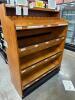 48" HARDWOOD WINE BOTTLE END CAP DISPLAY