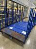 60" X 16" HEAVY DUTY WAREHOUSE CART W/ DOUBLE END HANDLES - BLUE - 2