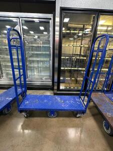 48" X 16" HEAVY DUTY WAREHOUSE CART W/ DOUBLE END HANDLES - BLUE