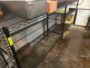 (2) 48" X 24" THREE TIER WIRE SHELVES ( ON CASTERS )