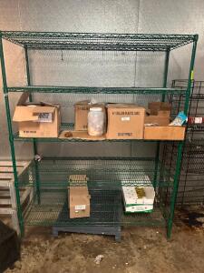 (1) 60" X 24" FOUR TIER METRO COATED WIRE SHELVES