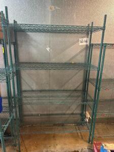 (2) 48" X 24" FOUR TIER METRO COATED WIRE SHELVES