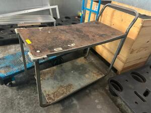 48" TWO TIER METAL WAREHOUSE CART.