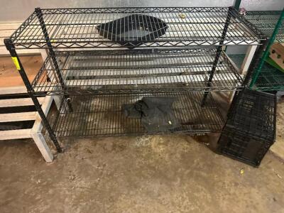 48" X 18" THREE TIER BLACK WIRE SHELF