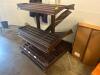 36" DOUBLE SIDED MULTI TIER WOOD DISPLAY RACK.