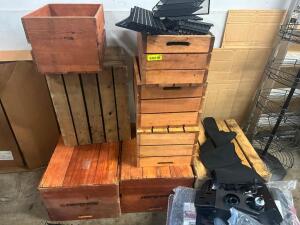 (1) LOT OF ASSORTED WOODEN CRATES