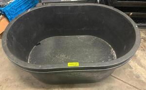 (2) LARGE BLACK PLASTIC TUBS