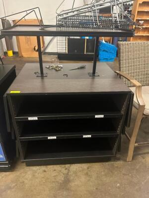 48" COMPOSITE FLOOR DISPLAY WITH RISER SHELF