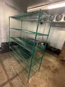 60" X 24" FIVE TIER COATED WIRE SHELF