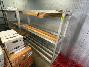 (2) 60" X 20" THREE TIER ALUMINUM DUNNAGE RACKS