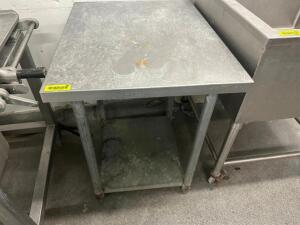 30" X 30" GALVANIZED METAL TABLE