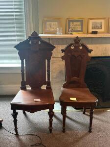 (2) - VINTAGE WRITING CHAIRS