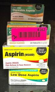 (20)- BOXES OF ASPIRIN