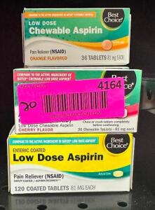 (20)- BOXES OF ASPIRIN