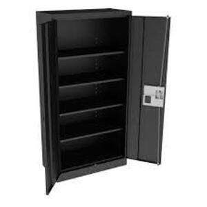 DESCRIPTION: (1) STORAGE CABINET WITH ELECTRONIC LOCK BRAND/MODEL: TENNSCO #7218EL INFORMATION: MEDIUM GRAY SIZE: 72" X 18" X 36 RETAIL$: $809.73 EA Q