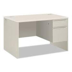 DESCRIPTION: (1) SINGLE PEDESTAL DESK WITH LOCK BRAND/MODEL: HON #HON38251B9Q INFORMATION: WHITE SIZE: 30" D X 48" W X 30" H RETAIL$: $1059.00 EA QTY: